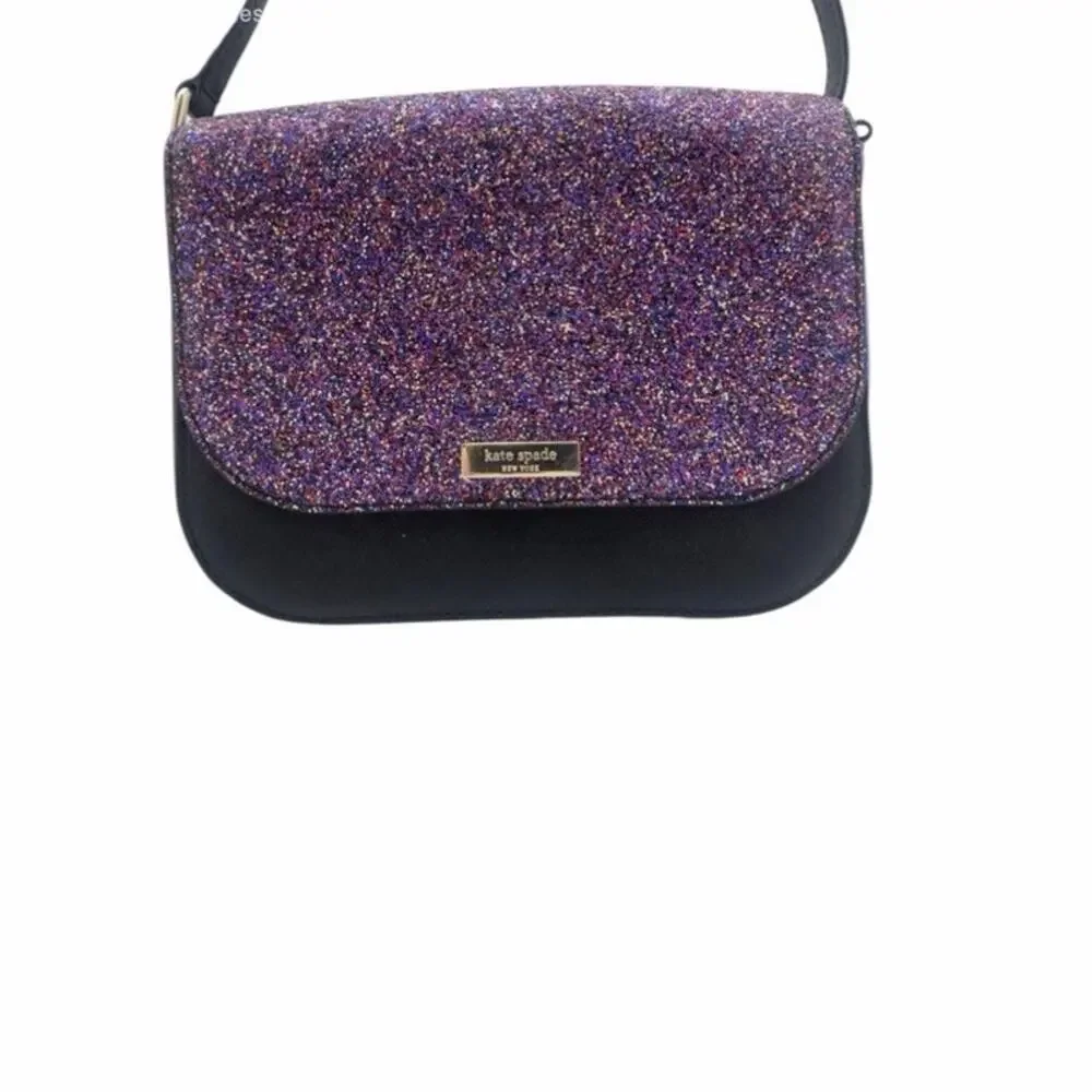 Kate Spade Laurel Way Carsen Purple Glitter Crossbody